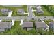 Aerial view showing the home and other properties on the street at 15546 Senita Ln, Fishers, IN 46037