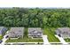A beautiful aerial view of several homes with a backdrop of lush green trees at 15546 Senita Ln, Fishers, IN 46037