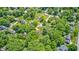 This scenic aerial shows a neighborhood with tree-lined streets and well-maintained homes at 1660 Obara Ct, Carmel, IN 46033