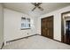 Bedroom with closet, shuttered window and ceiling fan at 1660 Obara Ct, Carmel, IN 46033