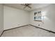 Simple bedroom with light carpet, ceiling fan and shuttered window at 1660 Obara Ct, Carmel, IN 46033