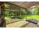 A pergola-covered brick patio creates an inviting outdoor space for relaxing and entertaining at 1660 Obara Ct, Carmel, IN 46033