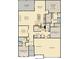 Detailed floor plan showcasing the layout of the home, including the kitchen, bedrooms, and living spaces at 17030 Daly Dr, Noblesville, IN 46062