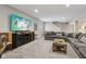 Finished basement is an open concept space with entertainment and seating at 2105 Granville Dr, Westfield, IN 46074