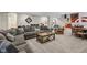 Relaxing finished basement featuring a sectional, recliner, and a coffee table at 2105 Granville Dr, Westfield, IN 46074