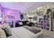 This charming bedroom features ivy decor and whimsical lighting at 2105 Granville Dr, Westfield, IN 46074