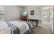 Serene bedroom with carpet flooring, a comfortable bed, and a large window offering natural light at 2105 Granville Dr, Westfield, IN 46074