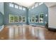 Bright fitness center with high ceilings, multiple windows, and hardwood floors at 2105 Granville Dr, Westfield, IN 46074