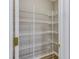 Spacious pantry featuring wire shelving, providing ample storage for food items and kitchen essentials at 2289 Salem Park Dr, Indianapolis, IN 46239