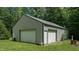 Spacious detached garage with dual doors and ample storage space, set in a grassy yard at 290 S Buffalo Hill Rd, Martinsville, IN 46151