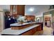 View of kitchen featuring wooden cabinets and stainless steel appliances at 290 S Buffalo Hill Rd, Martinsville, IN 46151