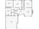 Detailed floor plan showcasing the layout of the bedrooms, bathrooms, kitchen, and living room at 3025 Sable Ridge Ln, Greenwood, IN 46142