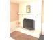 Bright living room with a white brick fireplace and tile flooring at 3115 E 400 S, Anderson, IN 46017
