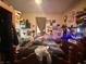 Bedroom featuring a bed, dresser, window, and colorful decor at 403 N College Ave, Greencastle, IN 46135