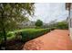 View of the backyard from the deck, showcasing the landscaping and fence at 6471 W Clearview Dr, McCordsville, IN 46055