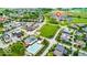 Neighborhood aerial view with Stonegate Elementary and amenities, showcasing a Gathering-friendly community at 6691 Beekman Pl, Zionsville, IN 46077