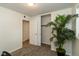 This bedroom is a blank canvas, complete with a closet and plant at 717 Berkeley Dr, Shelbyville, IN 46176