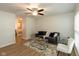 Comfortable living room with a plush sofa, modern decor, and a stylish rug at 717 Berkeley Dr, Shelbyville, IN 46176