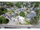 Aerial view of the home, showcasing its yard and surrounding neighborhood at 806 Shelby St, Indianapolis, IN 46203