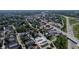 Scenic aerial view of the neighborhood showcasing the residential area and its proximity to the highway at 806 Shelby St, Indianapolis, IN 46203