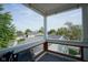 Inviting balcony offers city views and a glimpse of the surrounding neighborhood at 806 Shelby St, Indianapolis, IN 46203