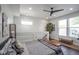Cozy bedroom area with hardwood floors, plenty of light and modern decor elements at 806 Shelby St, Indianapolis, IN 46203