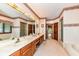 Bathroom featuring double sinks, separate shower, and bathtub at 8534 Helmsman Cir, Indianapolis, IN 46256