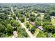 Aerial view shows a well-established neighborhood with mature trees and spacious grassy lawns in summer at 1015 Fox Hill Dr, Indianapolis, IN 46228