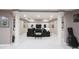 Finished basement media room with comfortable seating and recessed lighting at 10707 Burning Ridge Ln, Fishers, IN 46037