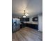 Well-lit kitchen featuring stainless steel appliances, and stylish flooring at 12639 Justice Xing, Fishers, IN 46037
