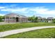 The clubhouse offers a community pool, a nice green space and a paved walkway, for neighborhood recreation and enjoyment at 1571 N Creekwater Pass, Greenfield, IN 46140