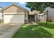Charming single-Gathering home with attached garage, stone accents, and well-maintained lawn at 19489 Prairie Crossing Dr, Noblesville, IN 46062