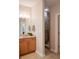 Bathroom vanity with granite countertop, tiled floor, walk in shower at 23119 Sonoma Ln, Cicero, IN 46034