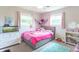 Bright and fun bedroom featuring two windows and a colorful area rug at 2875 E Woodside Dr, Mooresville, IN 46158