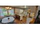 Bright eat-in kitchen featuring a dining area and ample counter space at 420 Brookside Ln, Plainfield, IN 46168