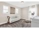 Charming Bedroom showcases a crib, soft lighting, and neutral decor at 425 Weaver Ln, Pittsboro, IN 46167