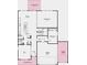 Floor plan showcasing the layout of the kitchen, dining area, great room, and the 2-car garage at 425 Weaver Ln, Pittsboro, IN 46167