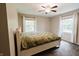 Bedroom featuring natural light and hardwood floors at 46 Hawthorne Ct, Carmel, IN 46033