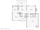 Detailed first floor plan highlighting room dimensions and layout of the home at 5269 Deer Creek Dr, Indianapolis, IN 46254