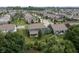An aerial view showing this home in a well-maintained neighborhood with manicured lawns at 5917 Bartley Dr, Noblesville, IN 46062