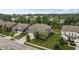 An aerial view of a two-story home nestled in a lush, green, residential neighborhood at 5917 Bartley Dr, Noblesville, IN 46062