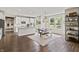 Open-concept design dining area that flows into the kitchen with natural light at 5917 Bartley Dr, Noblesville, IN 46062