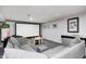 Cozy basement with projector screen, comfortable seating, and ample space at 6143 Schoolwood Dr, Indianapolis, IN 46224