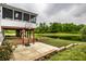 Backyard view with a patio, basketball hoop and view of the lake at 6771 Woodcliff Cir, Zionsville, IN 46077