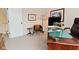 Home office with a wooden desk, natural light and views of the landing at 9477 Aberdare N Dr, Indianapolis, IN 46250