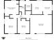 Here is a floor plan displaying the layout of a 1101 sq ft home with 3 bedrooms, 1 bath, kitchen, dining area, and living room at 113 N Munsie St, Indianapolis, IN 46229