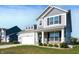 Beautiful two-story home with stone accents, a covered porch, and a well-manicured lawn at 1328 Plover Dr, Greenwood, IN 46143