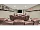Spacious home theater with plush seating and a large screen for immersive entertainment at 15529 Mission Hills Dr, Carmel, IN 46033