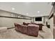 Home theater featuring comfortable seating and a large screen for entertainment at 15529 Mission Hills Dr, Carmel, IN 46033