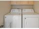 Convenient laundry room with stacked washer and dryer, maximizing space efficiency at 1870 Broadleaf Ct # 10, Greenwood, IN 46143